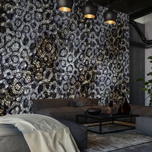 Snake Skin Wallpaper – Luxury Animal Print Wall Mural – Peel & Stick or Unpasted Wallcovering by WallpapArt, W145