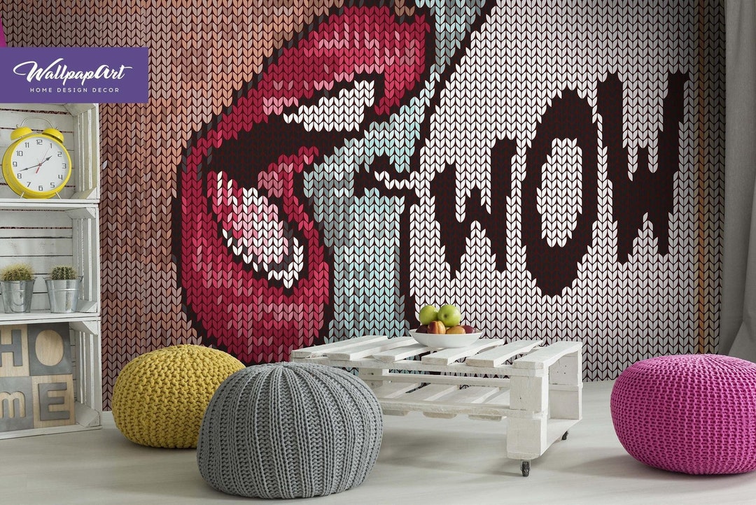 Pop Art Removable Wallpaper, Modern Peel and Stick Wall Decal