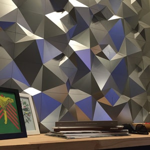 3D Wall Panels PENTA Design – Pyramidal Wall Decor Tiles – Decorative Paneling System by WallpapArt, DMR003