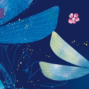 Dragonfly Removable Wallcovering, Monochrome Peel and Stick Wallpaper