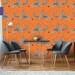 Zebra Removable Wallpaper, Vintage Peel and Stick Wall Mural, Fun Colorful Wall Decal, W138 