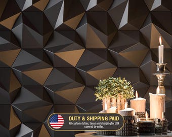Hexagonal 3D Wall Panels ZETA | Modern Interior Decor | DIY Accent Tiles