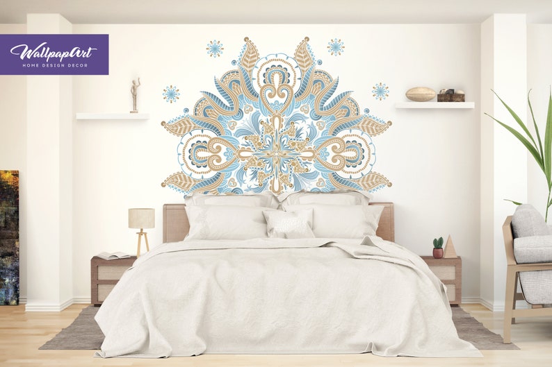 Wall Decal Boho Chic Mandala Mandala Wall Decor Peel and Etsy