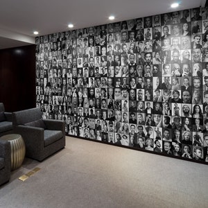 Black And White Famous Photos Removable Wallpaper, Aesthetic Collage Peel and Stick Wall Mural, Traditional Wallcovering, W172