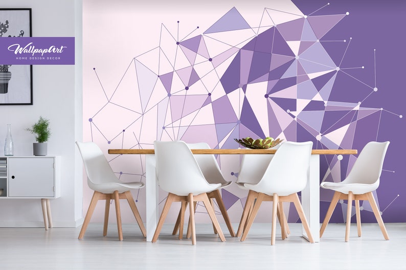 Purple Wall Removable Wallpaper Lilac Peel and Stick - Etsy Denmark
