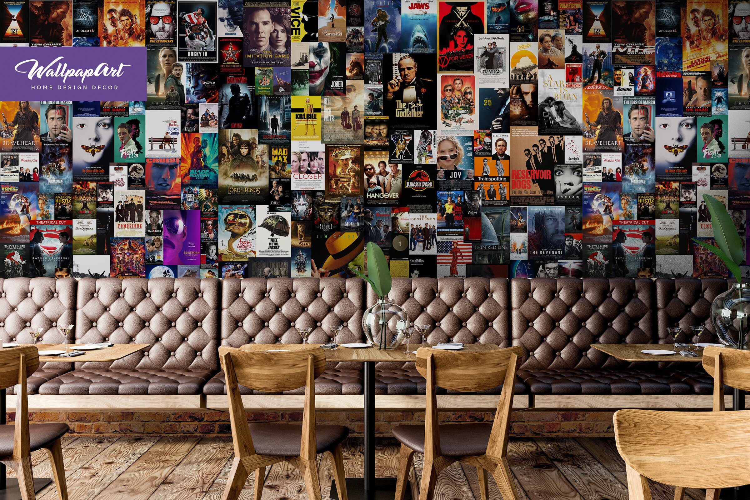 Papel tapiz de carteles de películas - Collage de fotos de películas  famosas - Mural de pared autoadhesivo o sin pegar de WallpapArt, W123 -  Etsy México, image size:2400x1600