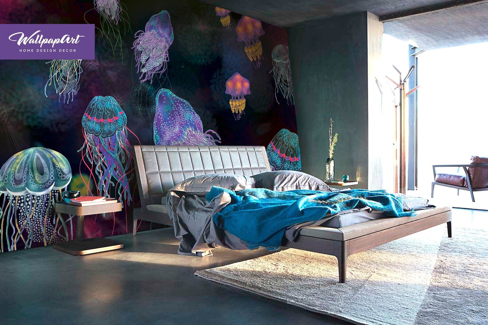 Jellyfish Removable Wallpaper Peel and Stick Wallpaper Etsy