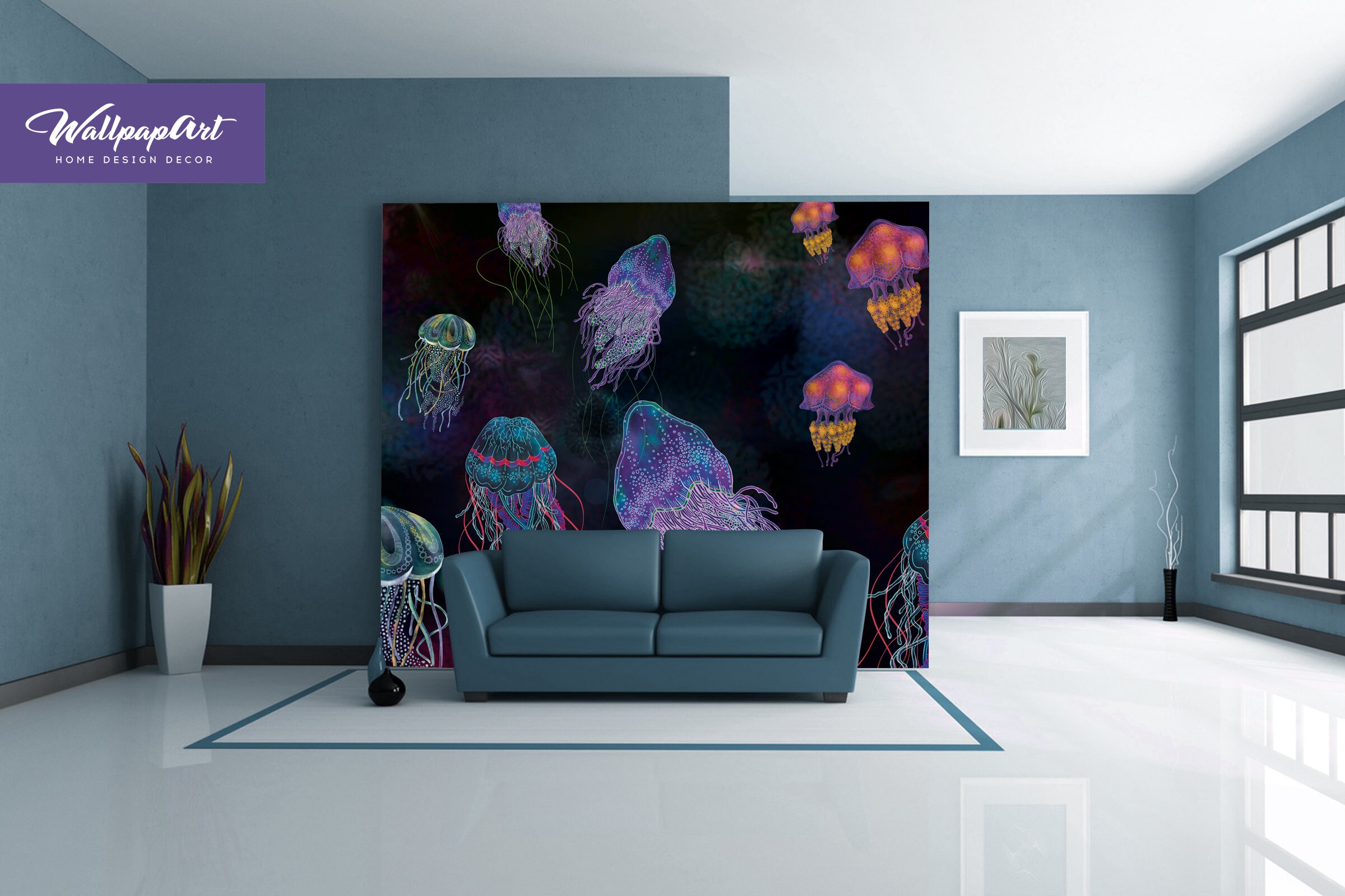 Jellyfish Removable Wallpaper Peel and Stick Wallpaper Etsy