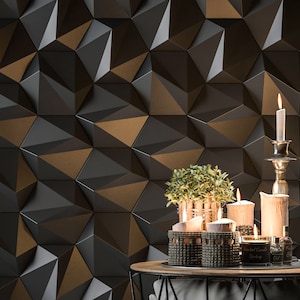 ZETA 3D Wall Panels - DIY Decorative Copolymer Tile System - Home Interior Decor by WallpapArt, DMR005
