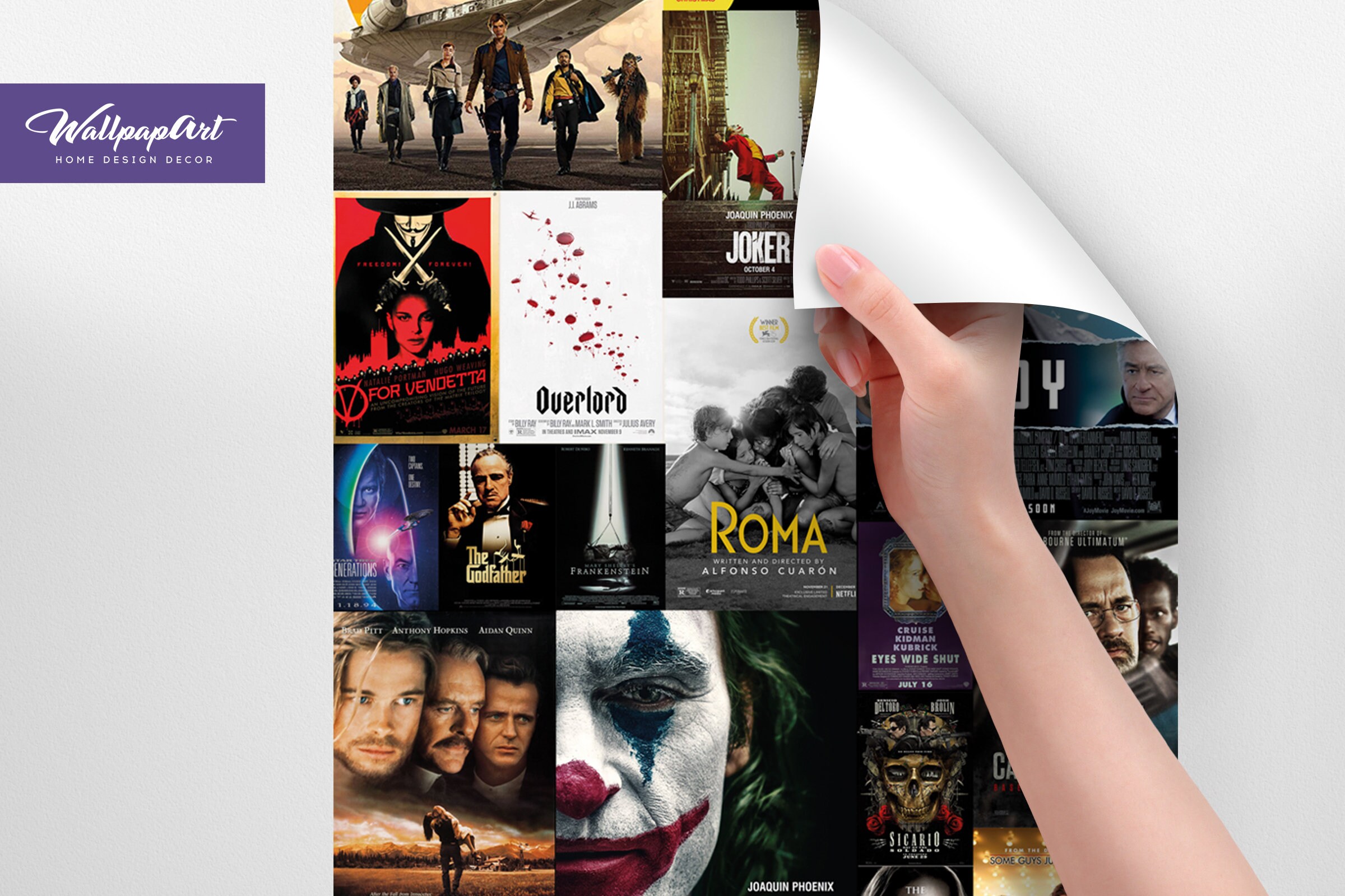 Movie Posters Removable Wallpaper Removable Wall Mural Peel | Etsy