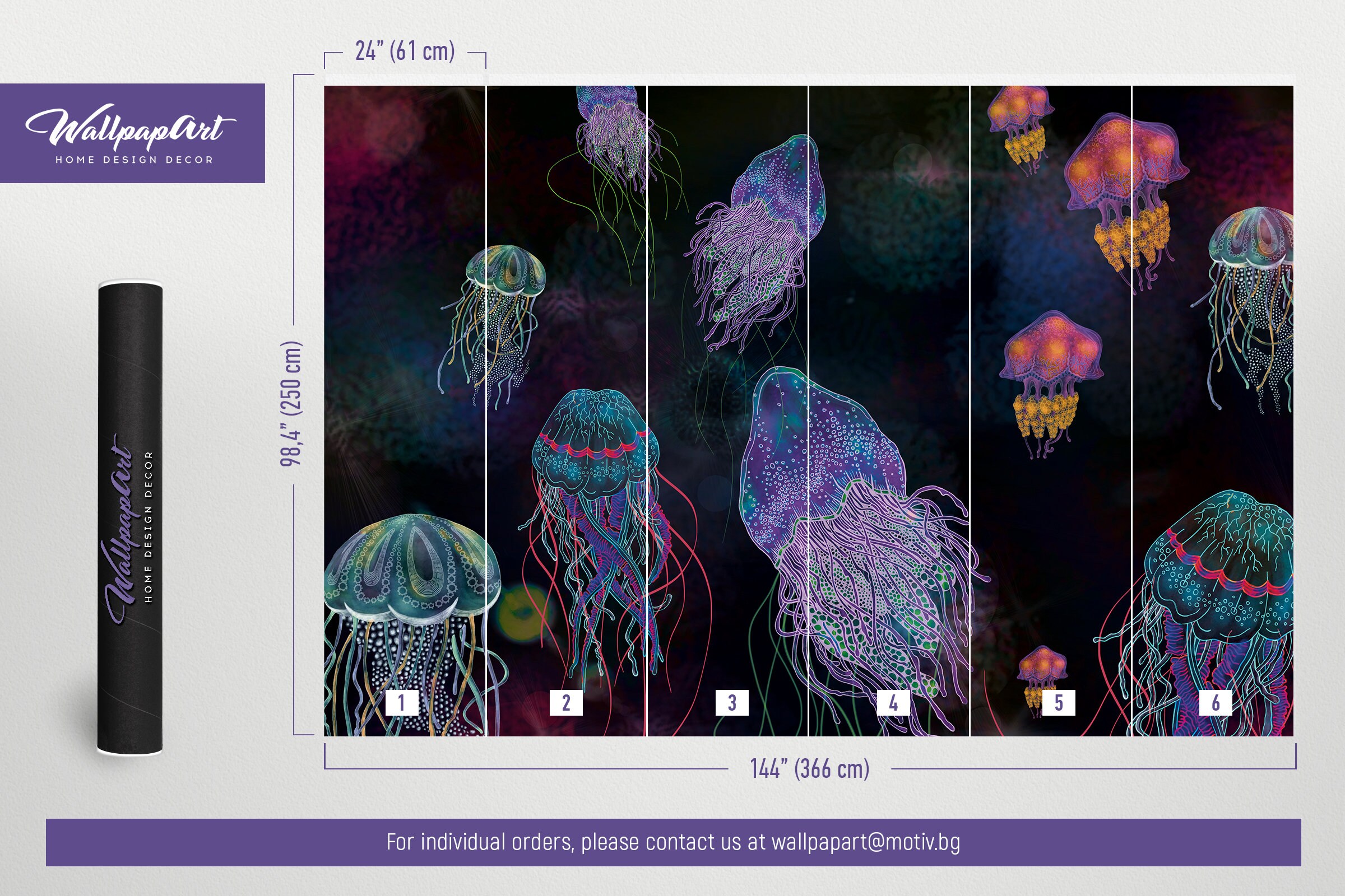 Jellyfish Removable Wallpaper Peel and Stick Wallpaper Etsy