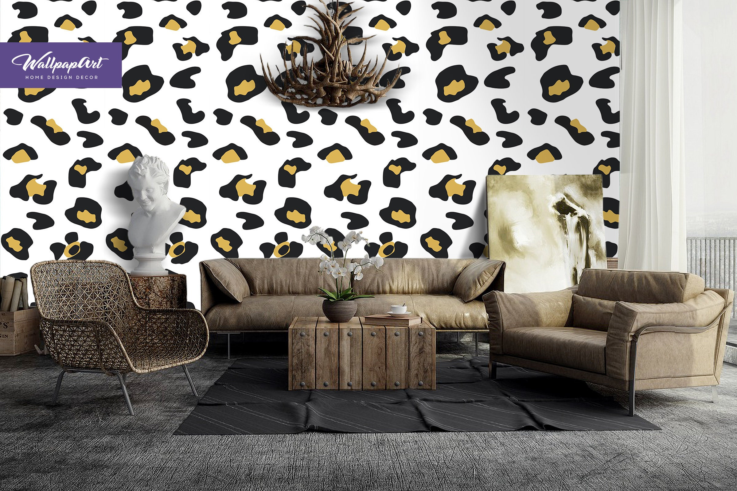 Cheetah print wallpaper discount