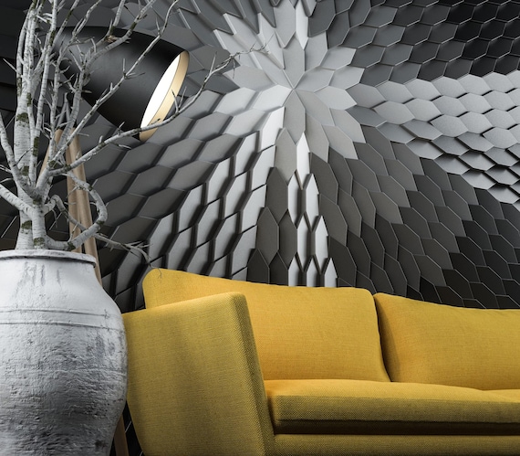 MABEL Polygon 3D Wall Panels: DIY Decorative Tiles DMR004