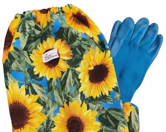 Sunflowers long sleeved gardening gloves for berries gardening arm protection for weeding NOMPI GardenSleeves