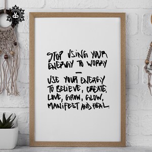 Motivational Wall Art Poster, Inspirational Home Decor, minimalist affirmation quotes, perfect and unique gift, print wall art