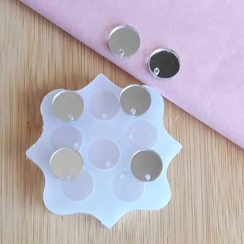 12mm circle earring silicone mold/mould, resin mold/mould, epoxy resin mold/mould, transparent mold/mould, earring mold/mould, made to order