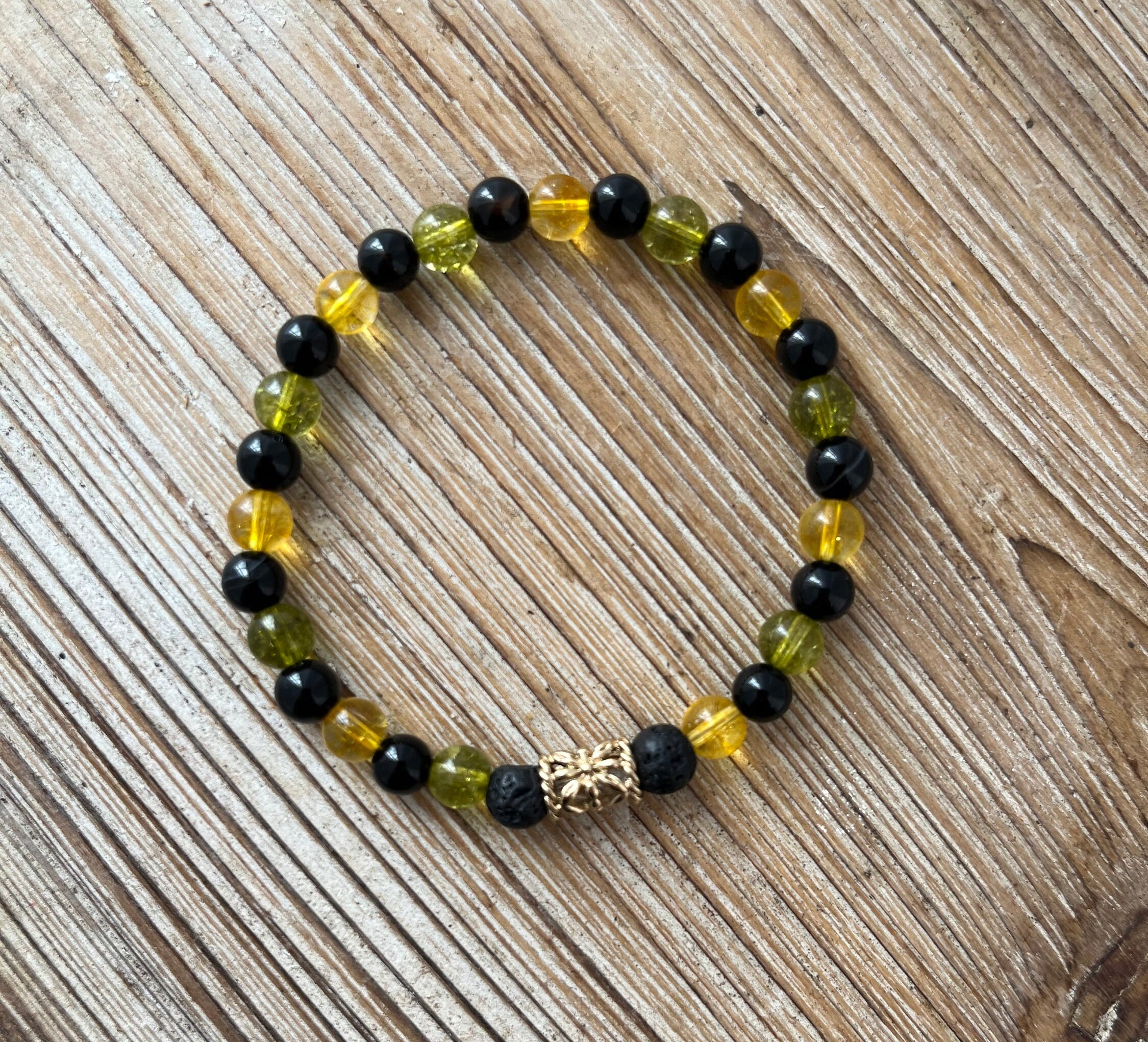 Peridot and Lava Beads - Etsy