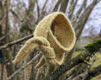Foulard écharpe tricoté - 'Argent' ou 'Doré' - 'Silver' or 'Gold' Handmade / Knitted Scarf
