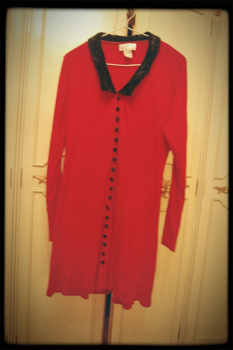 Vintage 80s Red Witchy Dress