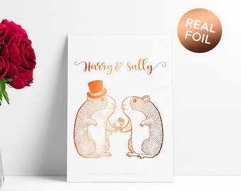 Pig Wedding Day Customised Card