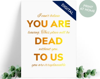 Lustige Karte zum Abschied - 'You Are Dead To Us' (Digitaler Download)