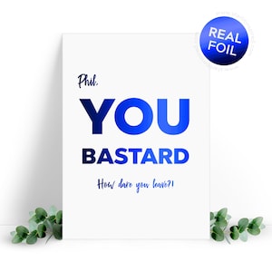 Grande carte de départ grossière A5 - You Bastard