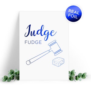 Judge Fudge - echte foliekaart voor een advocaat, rechter of rechtenstudent. Wordt geleverd met een envelop