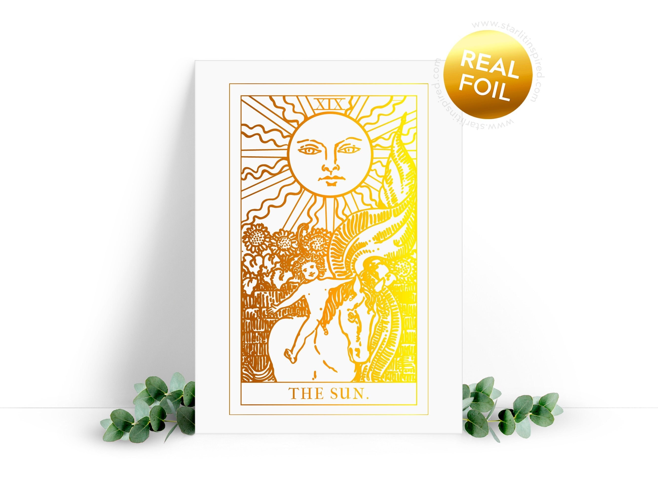 The Sun Tarot Blank Greetings Card 