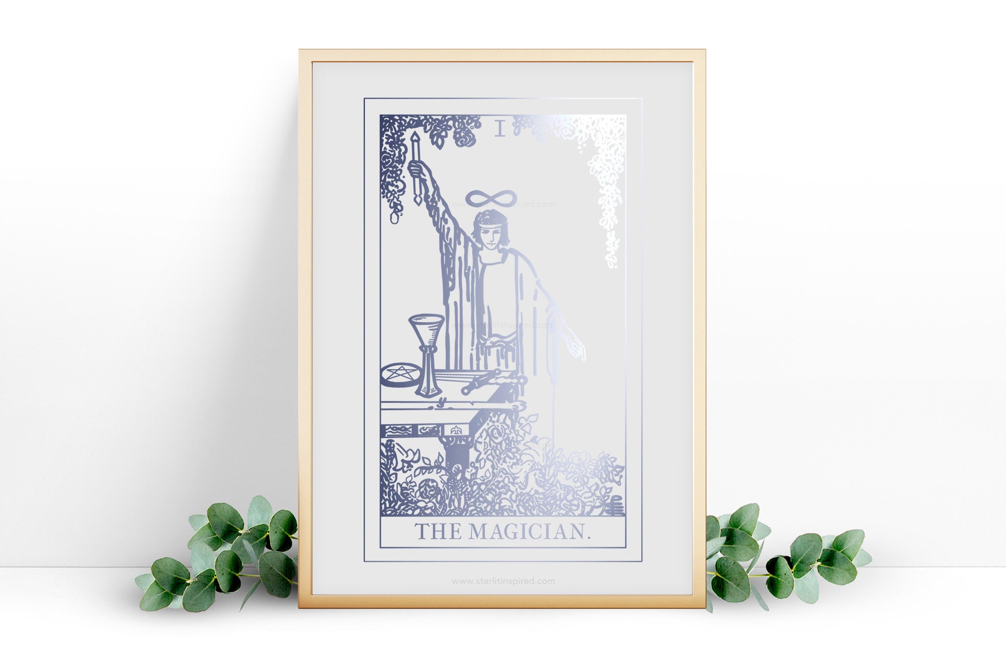 The Magician Silver foiled Tarot print The Magician Silver foiled Tarot print