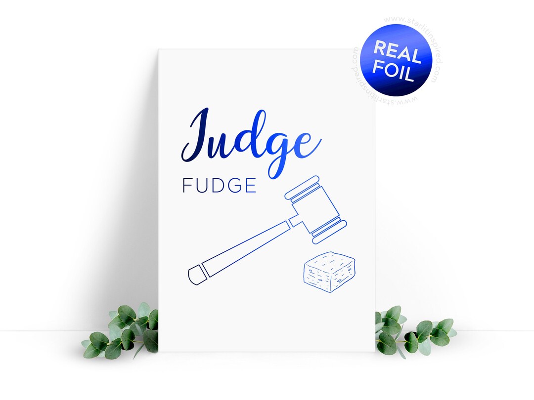 Judge Fudge une véritable carte en aluminium pour un avocat, un juge ou