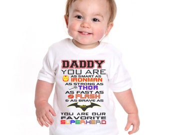 Superhero Daddy Onesie, Superhero Daddy T-Shirt, Daddy You Are As Strong As, Daddy T-Shirt, Dad Superhero T-Shirt