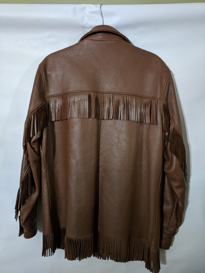 USA Genuine Deerskin Leather Jacket Tan Brown Native American | Etsy