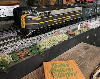 Montaña rusa del ferrocarril de New Haven - regalo del ferrocarril - N.H.N.Y.&H - Posavasos de madera - Cereza - Posavasos del ferrocarril - Posavasos
