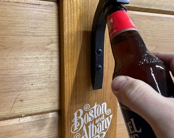 Boston and Albany Railroad bottle opener - Railroad bottle opener - Boston and Albany - Wall mount bottle opener - Railroad gift