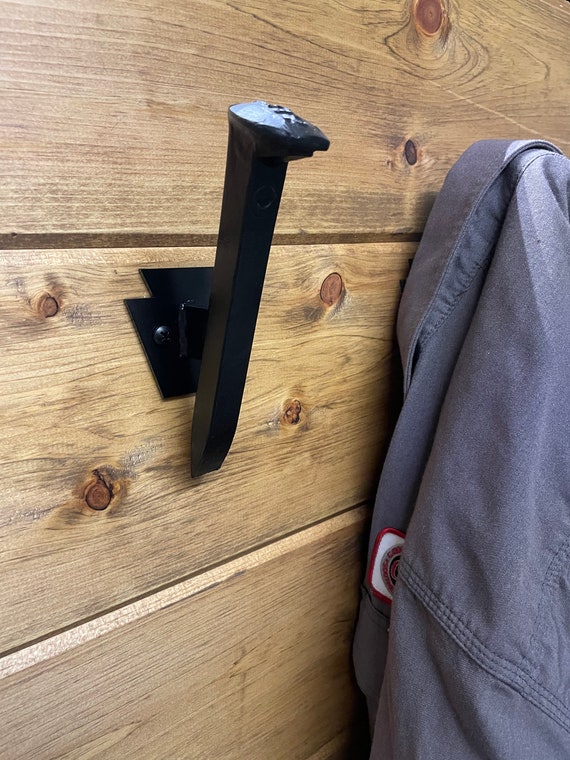 Railroad Spike Hook Spike Hook Coat Hook Vertical Hook Heavy Duty Hook PRR Pennsylvania Railroad Railroad Decor Fathers Day Etsy