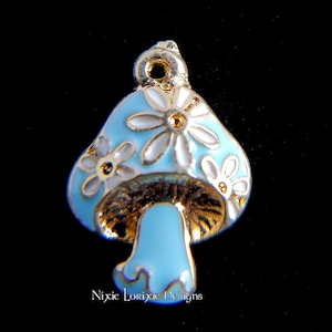 CLEARANCE - Now 50% off!  Elegant Mushroom Charms for Bracelets, Necklaces, Earrings, or Pins