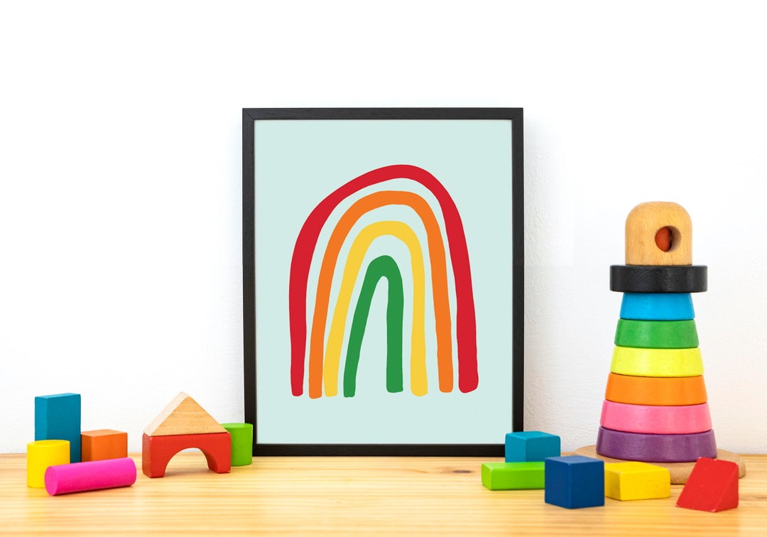 Rainbow Wall Art, Nursery Wall Art, Rainbow Nursery Wall Art, Rainbow