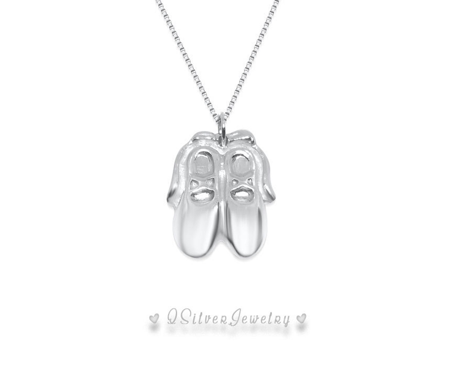 ballet shoes necklace sterling silver jewelry - great christmas birthday gifts for ballerina ballet dancers dance teachers