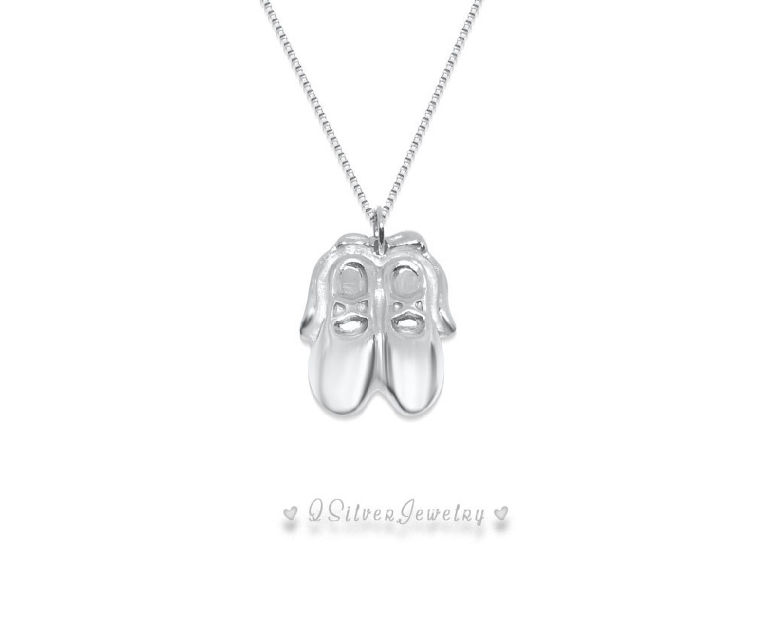 ballet shoes necklace sterling silver jewelry - great christmas birthday gifts for ballerina ballet dancers dance teachers