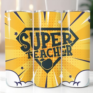 Male Teacher Tumbler Wrap Sublimation Design, Retro Tumbler Wrap for Male Teacher, Teacher Appreciation Gift, 20 oz 30 oz Skinny Tumbler PNG