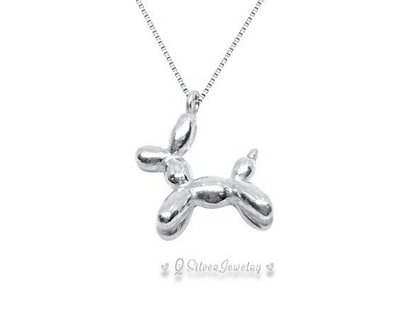 Silver Balloon Dog Necklace Sterling Jewelry Best - Sterling Silver Balloon Dog Pendant Silver Balloon Dog Necklace Sterling Jewelry Best - Sterling Silver Balloon Dog Pendant