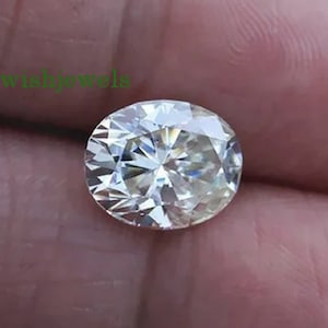 Brilliant Oval Cut Moissanite Loose Stone, D Color VVS1 Clarity,All Sizes GRA Certified Excellent Cut Moissanite Gemstone for Jewelry Making