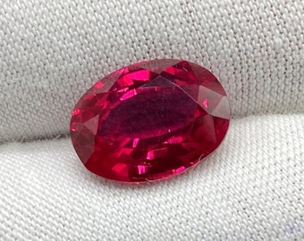 AAA Mozambique Red Ruby Loose Gemstone Cut, Loose Ruby Stone High Quality Oval Shape 12x9mm Jewelry Making Tool & Ring 4.8 Carat