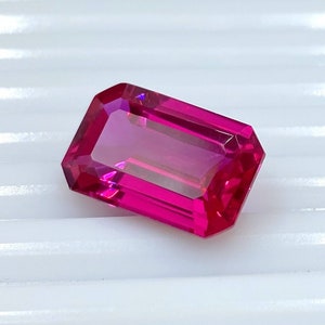 11x18 Flawless Ceylon Dark Pink Sapphire Loose gemstone Octagon shape Sapphire stone, Jewelry making, Emerald cut stone, Faceted Sapphire