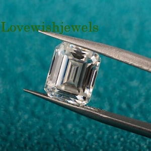 Octagon Emerald Step Cut White D Color VVS1 Loose Moissanite, GRA Certified, Colorless Sparkly, Emerald Cut Moissanite Stone, DIY Making