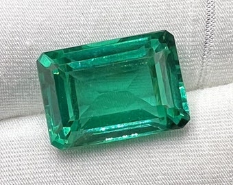 10x14mm Colombian Green Emerald Loose stone , Green Emerald Stone Octagon Shape Emerald cut Gemstone Jewelry 9.00 Carat