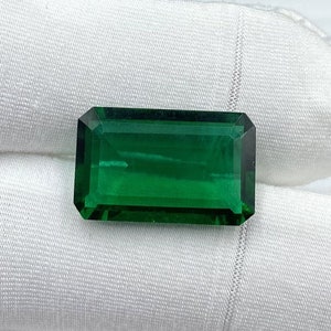 11x18mm Zambian Green Emerald Loose Gemstone , Top Quality Loose Emerald Stone Octagon Shape Emerald cut Gemstone Jewelry 10.50 Carat