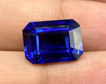 8x12 Natural Flawless Ceylon Blue Sapphire Loose gemstone Octagon shape Sapphire stone, Jewelry making, Emerald cut stone, Faceted Sapphire