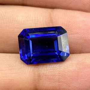 8x12 Natural Flawless Ceylon Blue Sapphire Loose gemstone Octagon shape Sapphire stone, Jewelry making, Emerald cut stone, Faceted Sapphire