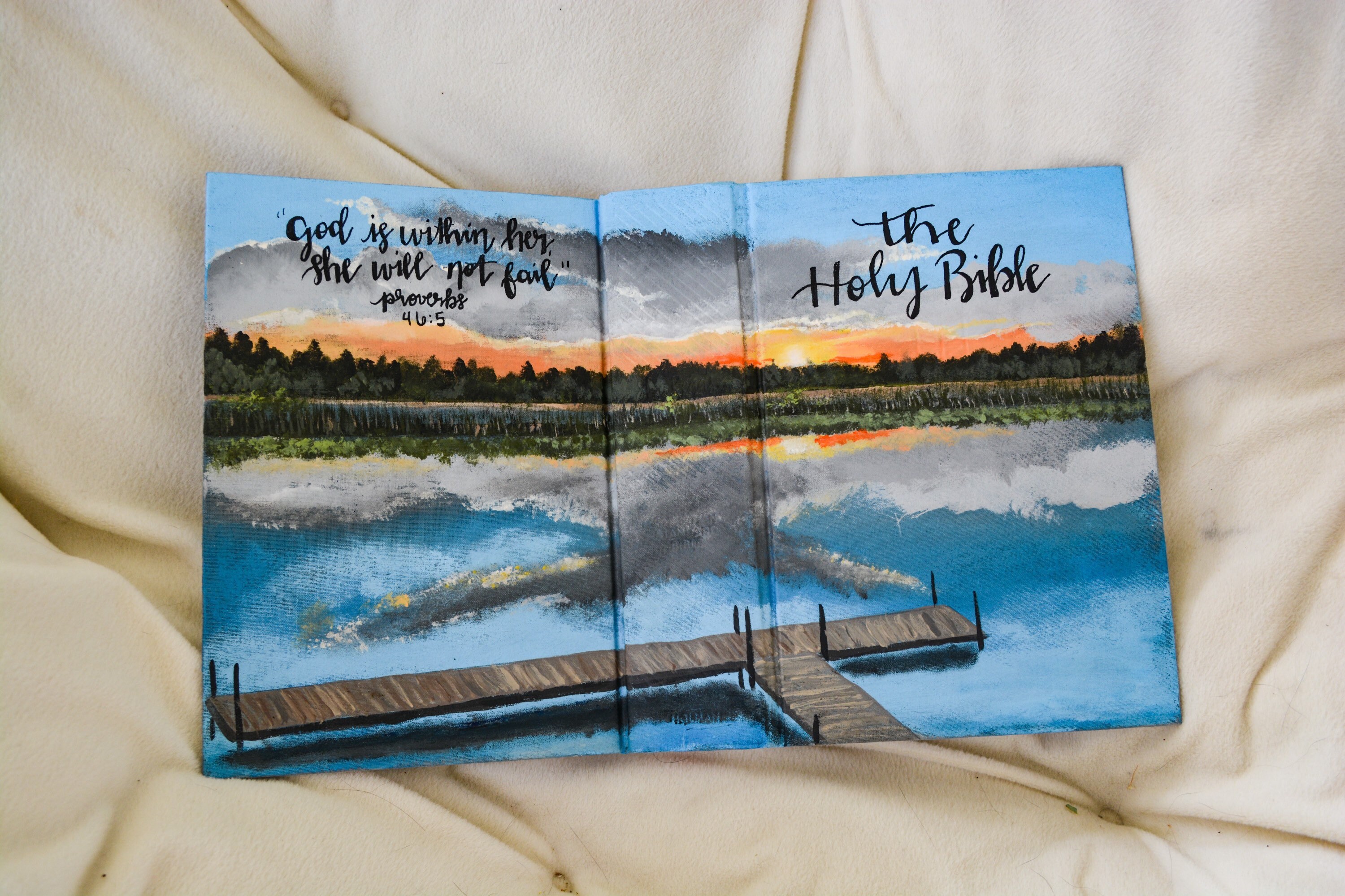 Painted Journaling Bible Hand Painted Bible Floral Painted | Etsy